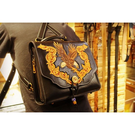 Eagle and Sheridan tooling pattern, leathercraft pattern, PDF instant